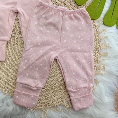 Kit 3 Calças - Flores no Meu Jardim, Rose e Florzinhas - Rose e Off White